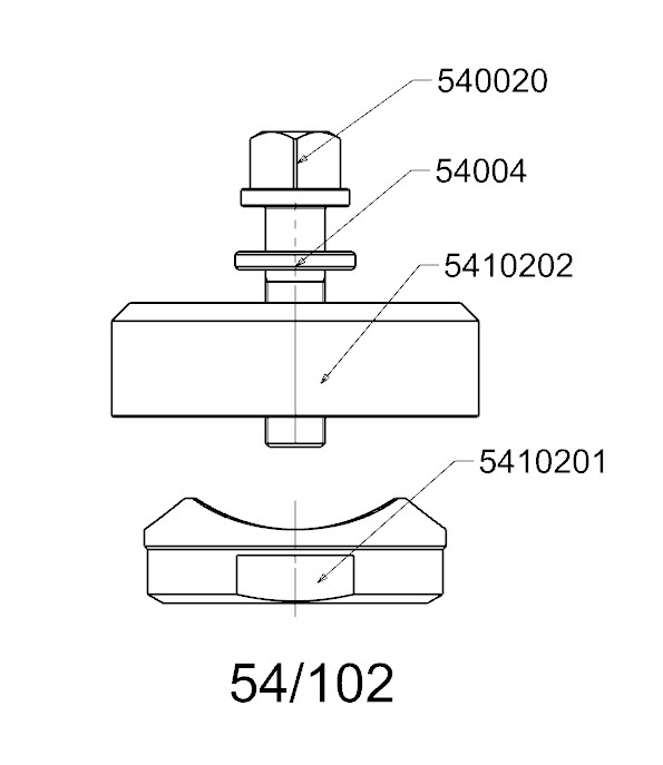 PERFORADOR REDONDO PARA CHAPA  FORZA  SERIE 54